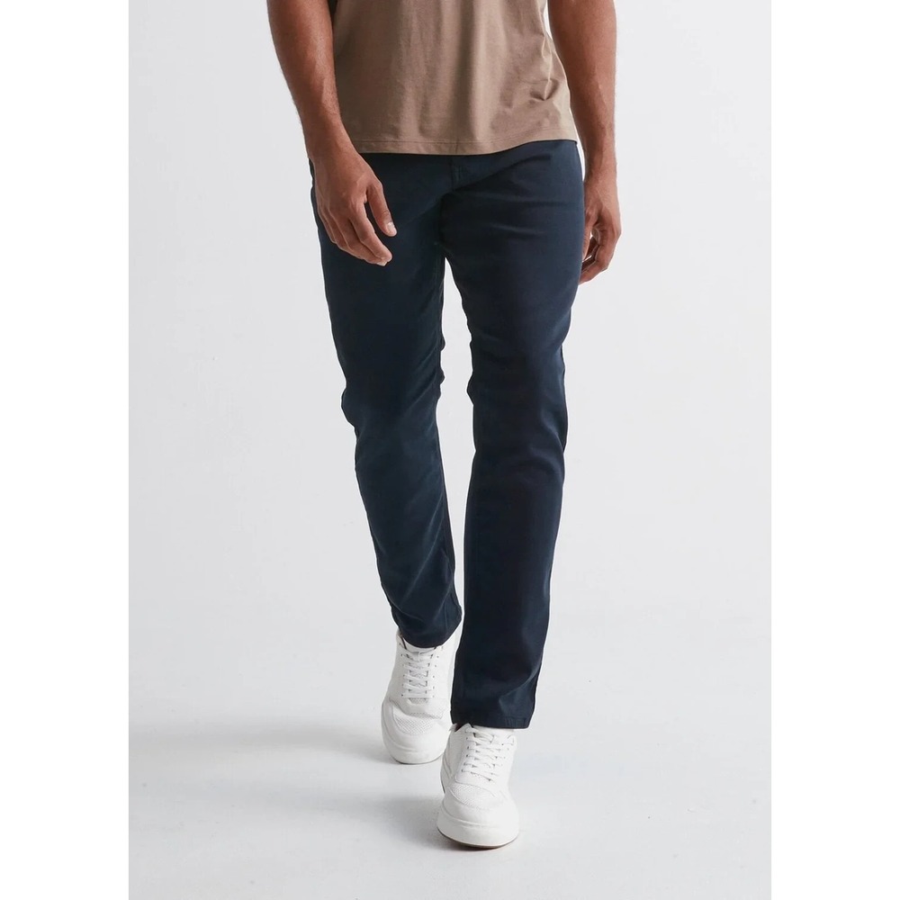 Du/er N2X No Sweat Pants Mens 36 x 32 Faded Black/Navy Relaxed Taper Performance